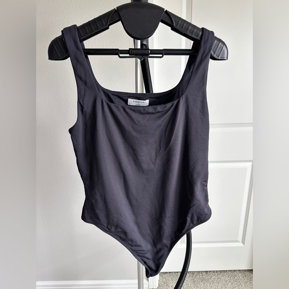 Babaton black thong bodysuit
